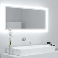 LED Bathroom Mirror White 100x8.5x37 cm Chipboard