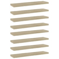 Bookshelf Boards 8 pcs Sonoma Oak 40x10x1.5 cm Chipboard