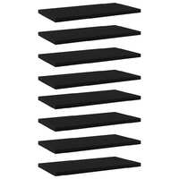 Bookshelf Boards 8 pcs Black 40x20x1.5 cm Chipboard