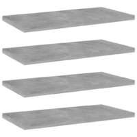 Bookshelf Boards 4 pcs Concrete Grey 40x20x1.5 cm Chipboard