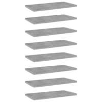 Bookshelf Boards 8 pcs Concrete Grey 40x20x1.5 cm Chipboard