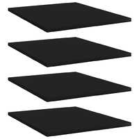 Bookshelf Boards 4 pcs Black 40x50x1.5 cm Chipboard