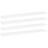 Bookshelf Boards 4 pcs White 60x10x1.5 cm Chipboard