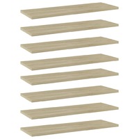 Bookshelf Boards 8 pcs Sonoma Oak 60x20x1.5 cm Chipboard