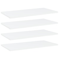 Bookshelf Boards 4 pcs White 60x30x1.5 cm Chipboard