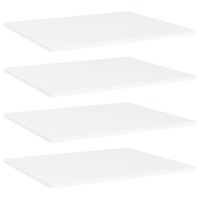 Bookshelf Boards 4 pcs White 60x50x1.5 cm Chipboard