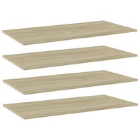 Bookshelf Boards 4 pcs Sonoma Oak 80x20x1.5 cm Chipboard