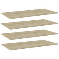 Bookshelf Boards 4 pcs Sonoma Oak 80x30x1.5 cm Chipboard