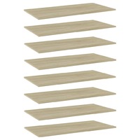 Bookshelf Boards 8 pcs Sonoma Oak 80x30x1.5 cm Chipboard