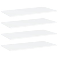 Bookshelf Boards 4 pcs White 80x40x1.5 cm Chipboard