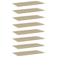 Bookshelf Boards 8 pcs Sonoma Oak 80x40x1.5 cm Chipboard