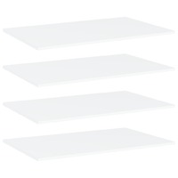 Bookshelf Boards 4 pcs White 80x50x1.5 cm Chipboard