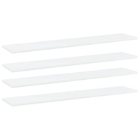 Bookshelf Boards 4 pcs White 100x20x1.5 cm Chipboard