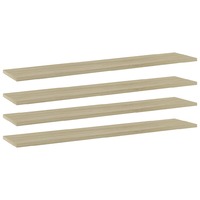 Bookshelf Boards 4 pcs Sonoma Oak 100x20x1.5 cm Chipboard