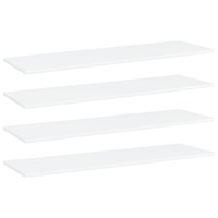 Bookshelf Boards 4 pcs White 100x30x1.5 cm Chipboard