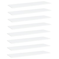 Bookshelf Boards 8 pcs White 100x30x1.5 cm Chipboard