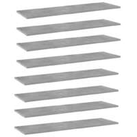 Bookshelf Boards 8 pcs Concrete Grey 100x30x1.5 cm Chipboard