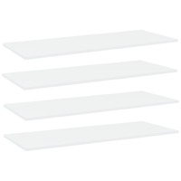Bookshelf Boards 4 pcs White 100x40x1.5 cm Chipboard