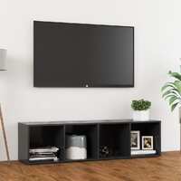 TV Cabinet Grey 142.5x35x36.5 cm Chipboard