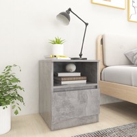 Bed Cabinets 2 pcs Concrete Grey 40x40x50 cm Chipboard