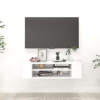 Hanging TV Cabinet White 100x30x26.5 cm Chipboard
