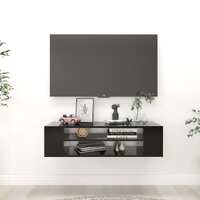 Hanging TV Cabinet Black 100x30x26.5 cm Chipboard