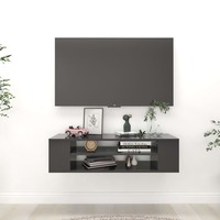 Hanging TV Cabinet Grey 100x30x26.5 cm Chipboard
