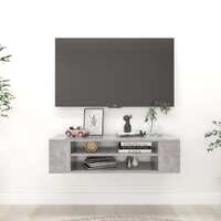 Hanging TV Cabinet Concrete Grey 100x30x26.5 cm Chipboard