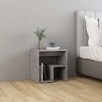 Bed Cabinet Concrete Grey 40x30x40 cm Chipboard