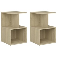 Bedside Cabinets 2 pcs Sonoma Oak 35x35x55 cm Chipboard