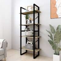 4-Tier Book Cabinet Sonoma Oak 60x30x140 cm Chipboard