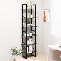 Storage Shelves 2 pcs Grey 60x30x210 cm Chipboard