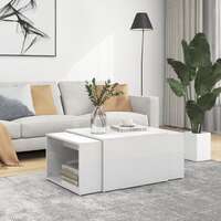 3 Piece Nesting Coffee Table Set High Gloss White 60x60x30 cm