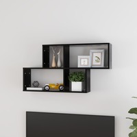 Wall Shelf Black 100x18x53 cm Chipboard
