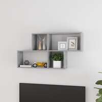 Wall Shelf Concrete Grey 100x18x53 cm Chipboard