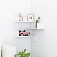 Wall Corner Shelf White 40x40x50 cm Chipboard