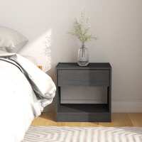 Bedside Cabinet Grey 40x31x40 cm Solid Pinewood
