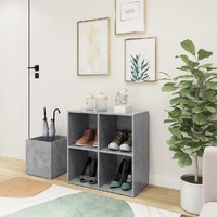 Hall Shoe Cabinet Concrete Grey 105x35.5x70 cm Chipboard