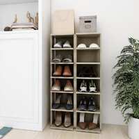 Shoe Cabinets 2 pcs Sonoma Oak 25x27x102 cm