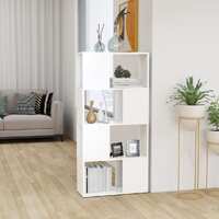 Book Cabinet Room Divider White 60x24x124.5 cm Chipboard