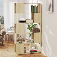 Book Cabinet Room Divider Sonoma Oak 80x24x155 cm Chipboard