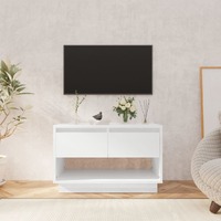 TV Cabinet High Gloss White 70x41x44 cm Chipboard