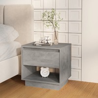 Bedside Cabinet Concrete Grey 45x34x44 cm Chipboard