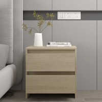 Bedside Cabinet Sonoma Oak 45x34.5x44.5 cm Chipboard