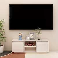 TV Cabinet White 110x30x40 cm Solid Pinewood