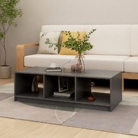 Coffee Table Grey 110x50x34 cm Solid Pinewood