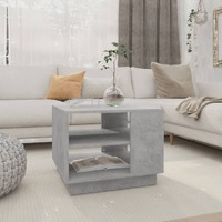Coffee Table Concrete Grey 55x55x43 cm Chipboard