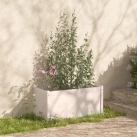 Garden Planter White 100x50x50 cm Solid Pinewood