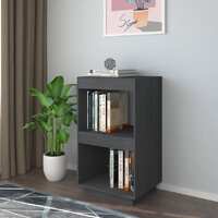 Book Cabinet Grey 40x35x71 cm Solid Pinewood