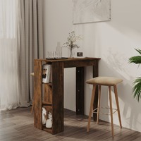 Bar Table with Shelf Smoked Oak 102x50x103.5 cm Chipboard